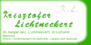 krisztofer lichtneckert business card